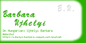 barbara ujhelyi business card